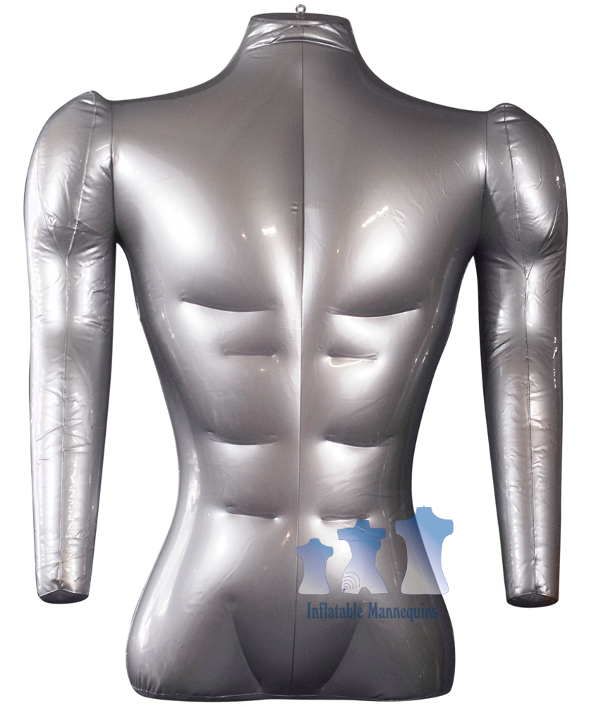 Inflatable Mannequin, Male Torso with Arms Silver | eBay